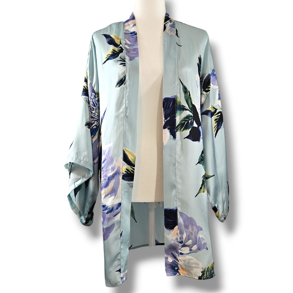 EUC Show Me Your MuMu Texas Kimono [no Sash]  Sz. XS [0-2] Mint To Be Floral - Picture 2 of 8